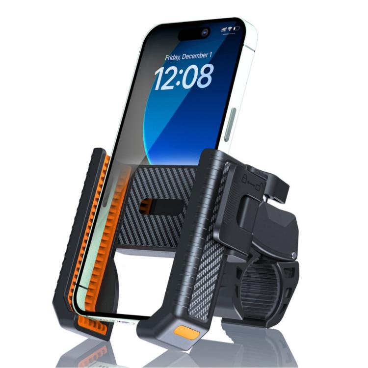 Suporte Antiderrapante para Telemóvel para Scooter com Textura de Fibra de Carbono