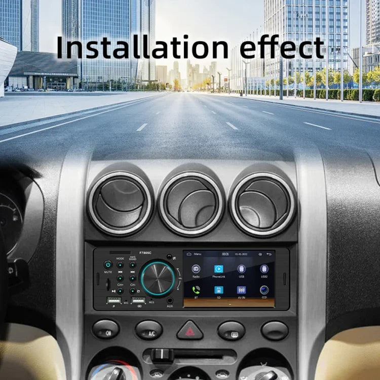 Receptor de Rádio para Carro MP5 de 4 polegadas 800x480P, Suporte FM, Bluetooth e Cartão SD com Controlo Remoto, F7805C