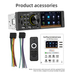 Receptor de Rádio para Carro MP5 de 4 polegadas 800x480P, Suporte FM, Bluetooth e Cartão SD com Controlo Remoto, F7805C