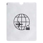 100pcs Manga Protetora Anti-Roubo de Alumínio com Bloqueio RFID para Passaporte e Passbook, Tamanho: 13.5*10.5cm, Padrão Avião 100pcs