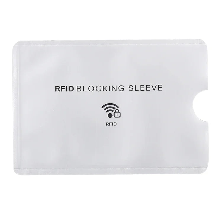 100 Unidades de Manga Protetora em Alumínio para Bloqueio RFID Anti-Roubo para Cartões, Tamanho: 9,1*6,3cm, Manga de Bloqueio RFID 100pcs