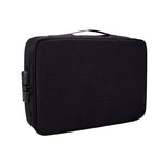 Bolsa impermeável ZJ02 em poliéster para armazenamento de documentos em várias camadas, bolsa para portátil de todos os tamanhos, com fechadura de senha