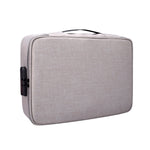 Bolsa impermeável ZJ02 em poliéster para armazenamento de documentos em várias camadas, bolsa para portátil de todos os tamanhos, com fechadura de senha