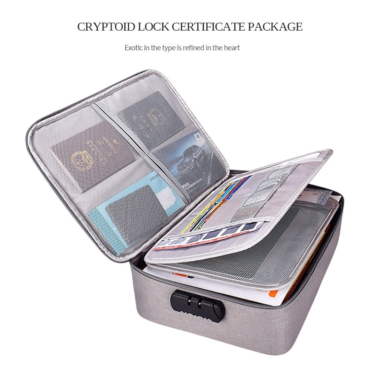 Bolsa impermeável ZJ02 em poliéster para armazenamento de documentos em várias camadas, bolsa para portátil de todos os tamanhos, com fechadura de senha