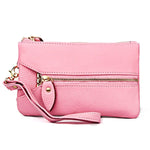 Carteira Horizontal Quadrada com Textura Litchi 2001 para Senhora, com Alça de Mão Destacável e 6 Argolas para Chaves, Cores: Laranja, Rosa, Verde, Amarelo