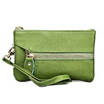 Carteira Horizontal Quadrada com Textura Litchi 2001 para Senhora, com Alça de Mão Destacável e 6 Argolas para Chaves, Cores: Laranja, Rosa, Verde, Amarelo