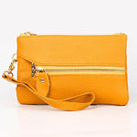 Carteira Horizontal Quadrada com Textura Litchi 2001 para Senhora, com Alça de Mão Destacável e 6 Argolas para Chaves, Cores: Laranja, Rosa, Verde, Amarelo