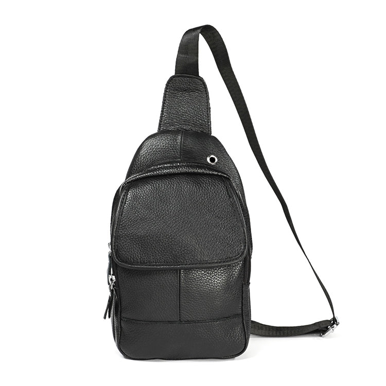 Mala transversal de um ombro para homem 6023 em pele de vaca de grão integral com textura litchi casual, rosto macio, preto, café, vermelho, castanho