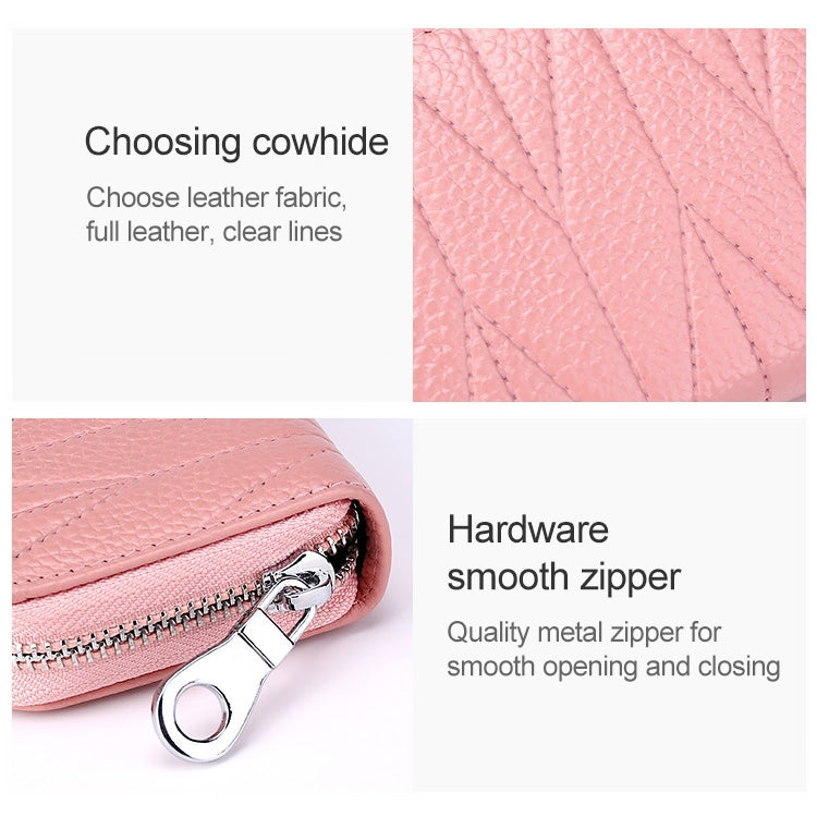 KB191 Carteira Clutch para Senhora em Pele de Vaca com Fecho, Formato de Organizador, Múltiplos Compartimentos para Cartões, Antimagnética RFID, KB191 Roxo Claro, KB191 Vinho, KB191 Castanho, KB191 Azul Água, KB191 Preto, KB191 Azul Escuro, KB191 Rosa