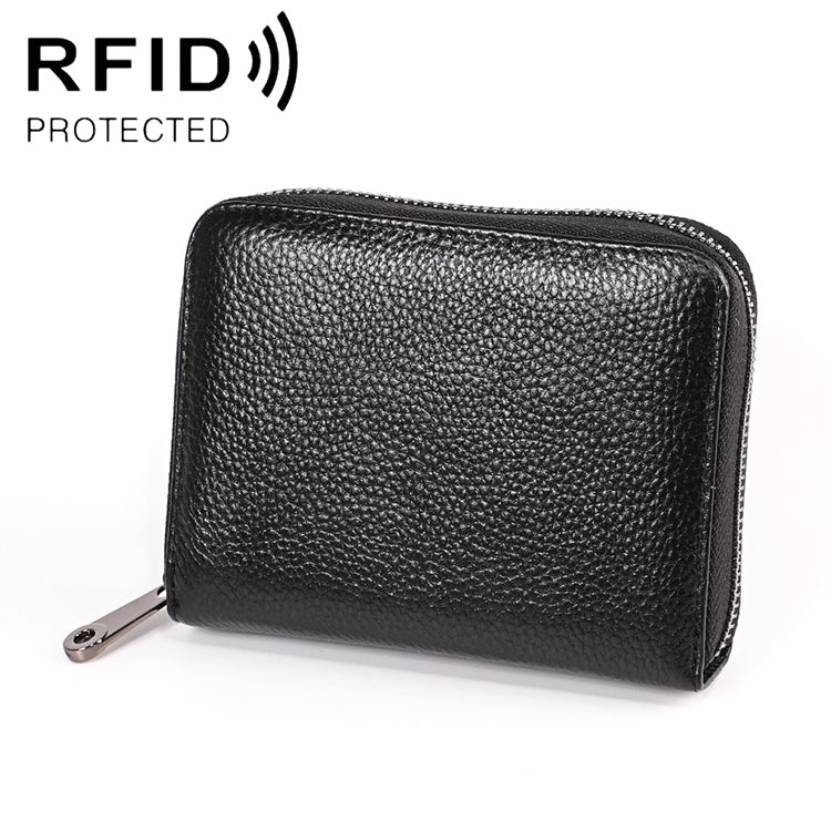 Carteira KB195 em Pele de Vaca com Fecho de Correr, Dupla Fileira, Forma de Organizador, Múltiplos Espaços para Cartões, Anti-magnética com Bloqueio RFID, Bolsa Clutch para Senhora, KB195 Rosa, KB195 Roxo, KB195 Vermelho Rosado, KB195 Preto, KB195 Café