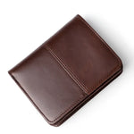 Carteira Multifuncional em Couro Oilskin TP-195 com Fecho para Moedas e RFID