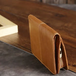Carteira Multifuncional em Couro Oilskin TP-195 com Fecho para Moedas e RFID