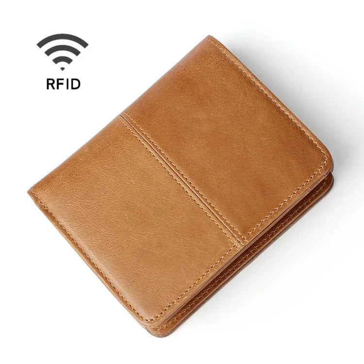 Carteira Multifuncional em Couro Oilskin TP-195 com Fecho para Moedas e RFID