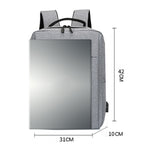 Mochila Casual de Negócios Impermeável de Grande Capacidade em Tecido Oxford com Design de Carregamento USB Externo para Portáteis de 15,6 polegadas POFOCO