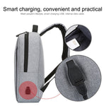 Mochila Casual de Negócios Impermeável de Grande Capacidade em Tecido Oxford com Design de Carregamento USB Externo para Portáteis de 15,6 polegadas POFOCO