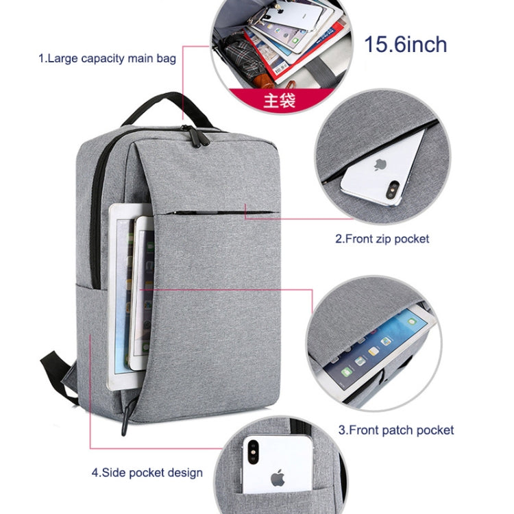 Mochila Casual de Negócios Impermeável de Grande Capacidade em Tecido Oxford com Design de Carregamento USB Externo para Portáteis de 15,6 polegadas POFOCO