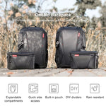 Mochila de Ombro Dupla Impermeável e Antichoque 2 em 1 PGYTECH P-CB-020 + Bolsa de Ombro Única, P-CB-020