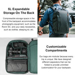 Mochila de Ombro Dupla Impermeável e Antichoque 2 em 1 PGYTECH P-CB-020 + Bolsa de Ombro Única, P-CB-020