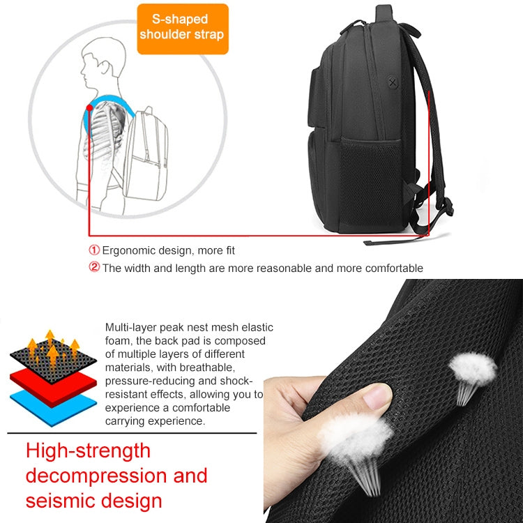 Mochila multifuncional para portátil Oxford cxs-615