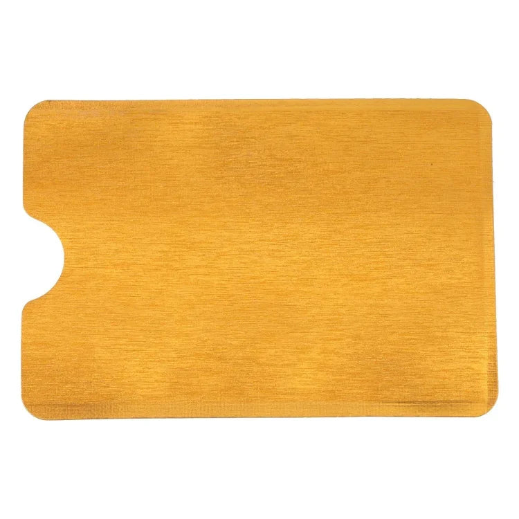 100 Unidades de Protetores de Cartão em Alumínio com Bloqueio RFID Anti-Roubo, Tamanho: 9.1*6.3cm, RFID 100pcs (Dourado), RFID 100pcs (Prateado)