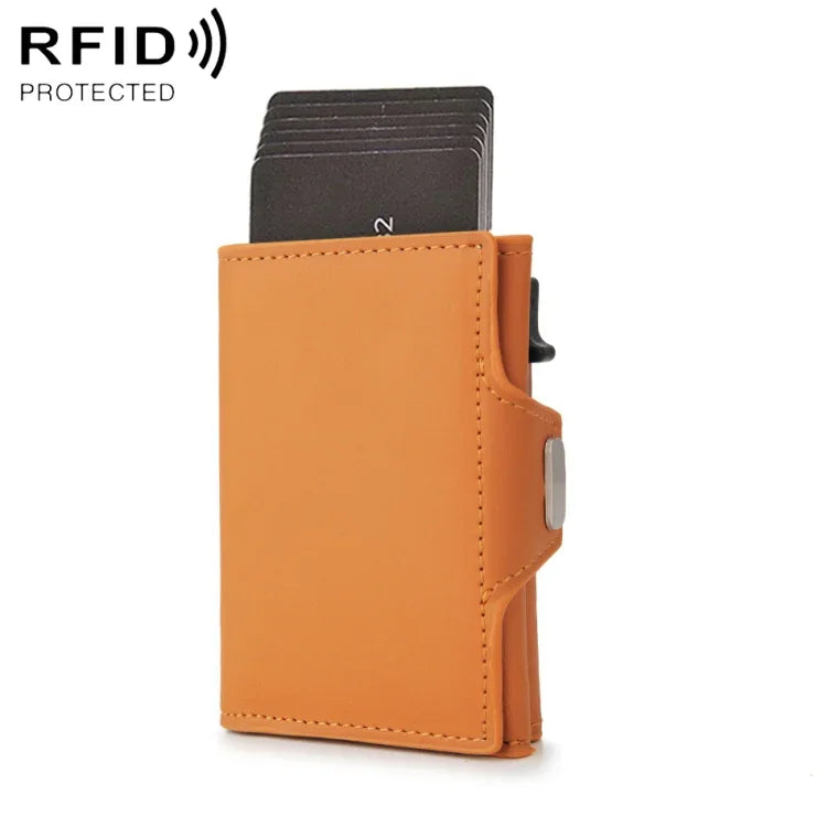 CH0727-1 Carteira Multifuncional com Zíper em Fibra de Carbono e Bloqueio RFID