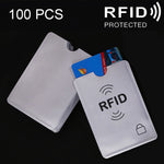 100 Unidades de Capas Protetoras para Cartões em Alumínio com Bloqueio RFID, Escudo de Segurança, Manga para Identidade, Bolsa para Cartões, Tamanho: 9.1*6.3cm, CCB1077A, CCB1077B, CCB1077C