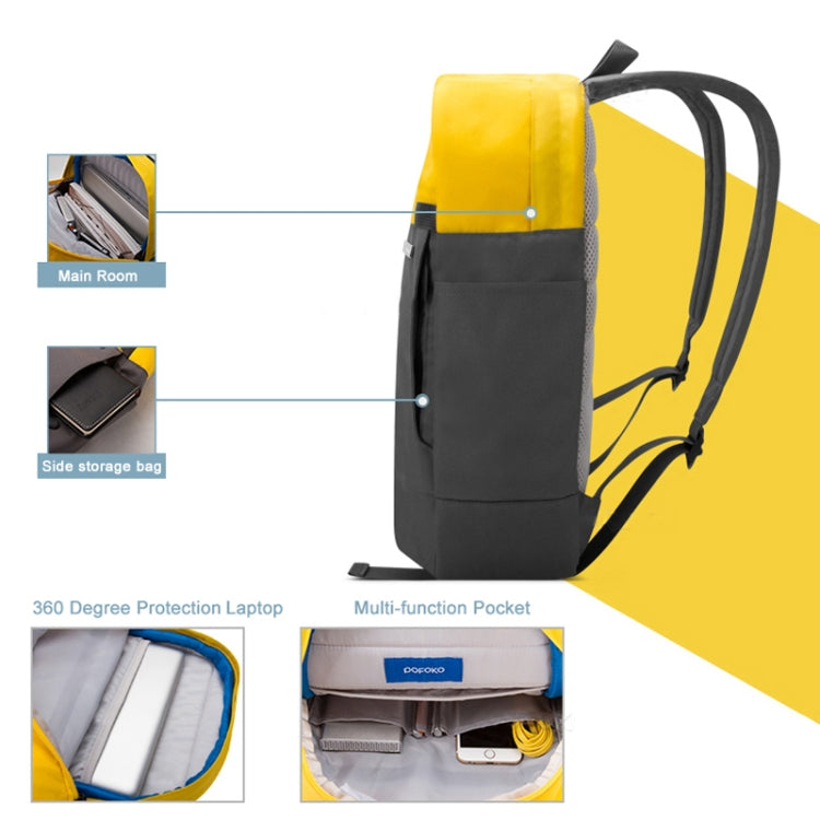 Mochila Multifuncional de Computador POFOKO Série XY 14-15,4 polegadas com Combinação de Cores Fashion, Tamanho: M
