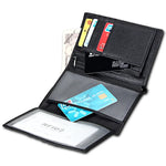 8219 Carteira Masculina Multifuncional Antimagnética com Bloqueio RFID para Cartões e Passaporte, 8219