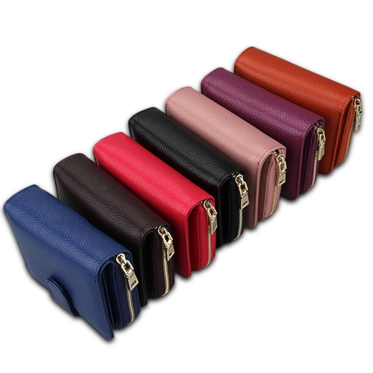 KB132 Carteira Multifuncional Feminina em Pele de Vaca de Grão Integral com RFID / Bolsa para Cartões / Porta-Licença de Condução