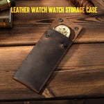 CONTACTS FAMILY CF1110 Bolsa Protetora Universal em Pele Crazy Horse para Armazenamento de Relógio para Apple Watch