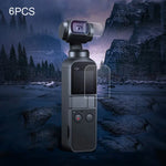 6 Peças de Protetor de Lente + Filme de Vidro Temperado para Ecrã para DJI OSMO Pocket Gimbal, 6 Peças Protetor de Lente