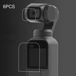 6 PCS Protetor de Lente HD + Filme de Ecrã para Gimbal DJI OSMO Pocket, Protetor de Lente HD