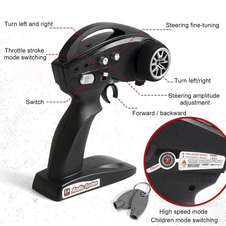 FY-08 Versão Brushless Comando Remoto 2.4G Veículo Todo-o-Terreno Caminhão Curto 1:12 Quatro Rodas Motrizes Carro de Comando Remoto de Alta Velocidade, Plugue EU