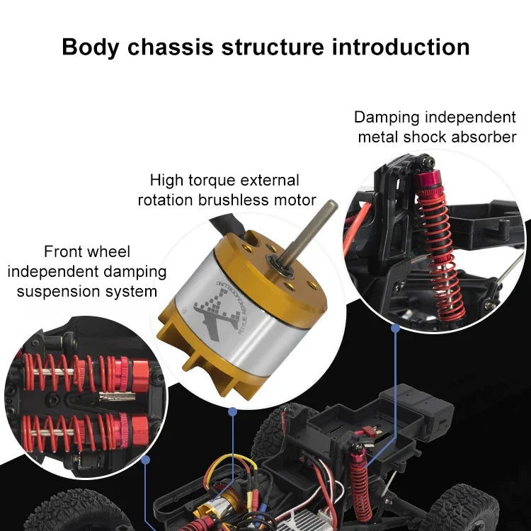 FY-08 Versão Brushless Comando Remoto 2.4G Veículo Todo-o-Terreno Caminhão Curto 1:12 Quatro Rodas Motrizes Carro de Comando Remoto de Alta Velocidade, Plugue EU