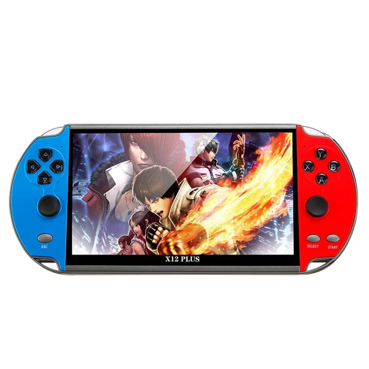 Consola de Jogos Portátil Retro Clássica Powkiddy X12 Plus com Ecrã HD de 7 polegadas e Memória de 16GB, Suporta MP4 / E-book, X12 Plus