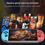 Consola de Jogos Portátil Retro Clássica Powkiddy X12 Plus com Ecrã HD de 7 polegadas e Memória de 16GB, Suporta MP4 / E-book, X12 Plus
