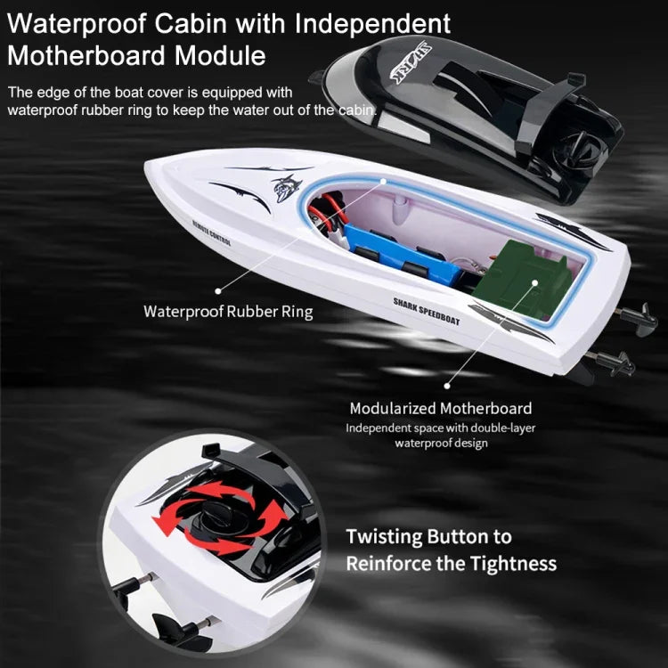 Barco RC Shark YDJ-818 2.4G, Barcos de Controlo Remoto, YDJ-818
