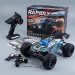 SCY-16101 2.4G 1:16 Caminhão Monstro Elétrico 4WD RC Carro Coupé de Brinquedo, SCY-16101 / Azul