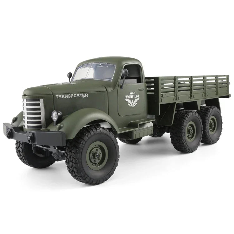 Carro de Brinquedo Militar RC Mini 1:16 2.4GHz 6WD com Esteiras JJR/C Q60 Transporter-1 Corpo Inteiro, Q60