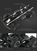 Carro de Brinquedo Militar RC Mini 1:16 2.4GHz 6WD com Esteiras JJR/C Q60 Transporter-1 Corpo Inteiro, Q60
