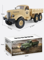 Carro de Brinquedo Militar RC Mini 1:16 2.4GHz 6WD com Esteiras JJR/C Q60 Transporter-1 Corpo Inteiro, Q60