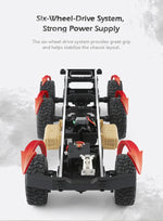 Carro de Brinquedo Militar RC Mini 1:16 2.4GHz 6WD com Esteiras JJR/C Q60 Transporter-1 Corpo Inteiro, Q60