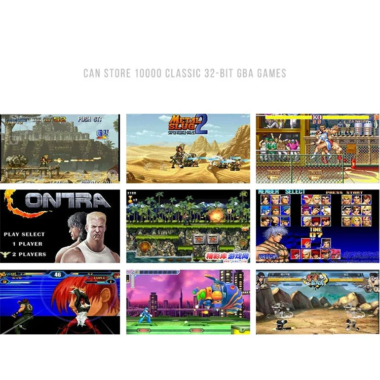 Consola de Jogos Retro Portátil X6 com Ecrã de 4,3 polegadas, Câmara de 3MP, 10000 Jogos Integrados, Suporta E-book / Gravação / Reprodução de Música / Reprodução de Vídeo, X6