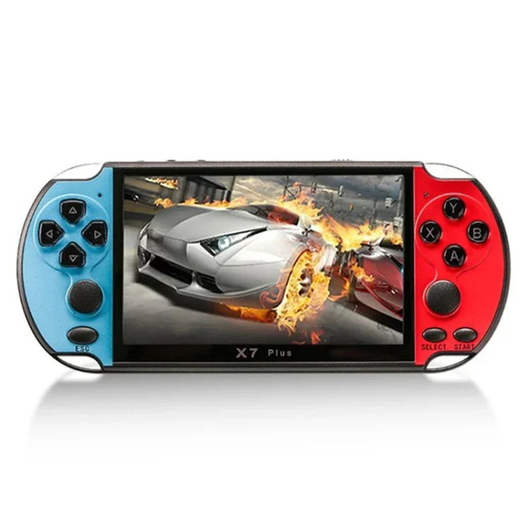 Consola de Jogos Portátil Clássica Retro X7 Plus com Ecrã HD de 5,1 polegadas e Memória de 8G, Suporta MP4 / ebook, X7 Plus (Amarelo + Vermelho), X7 Plus (Amarelo), X7 Plus (Azul + Vermelho), X7 Plus (Azul), X7 Plus (Vermelho)