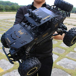 Veículo de Controlo Remoto 4WD com Dois Motores 2.4GHz para Escalada Off-Road, Modelo:9268, 9268 (Preto), 9268 (Prateado)