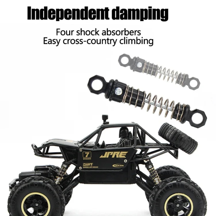 Veículo de Controlo Remoto 4WD com Dois Motores 2.4GHz para Escalada Off-Road, Modelo:9268, 9268 (Preto), 9268 (Prateado)