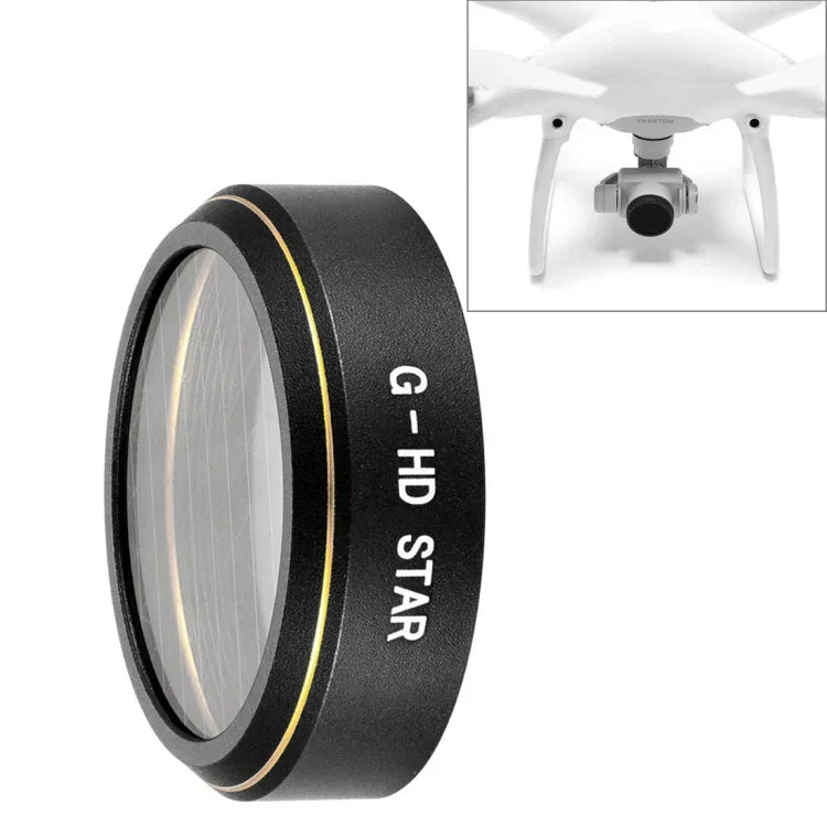 Filtro de Lente com Efeito Estrela HD de 6 Pontos para Drone DJI Phantom 4 Pro, Estrela