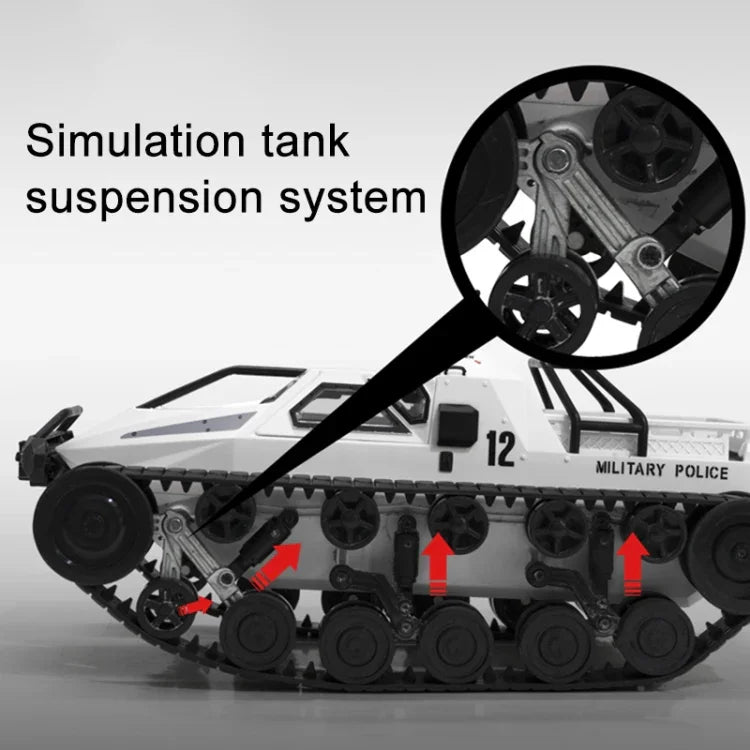 SG-1203 Veículo Tanque de Controlo Remoto Simulado 1:12 2.4G EV com Esteiras, Modelo de Carro Todo-o-Terreno