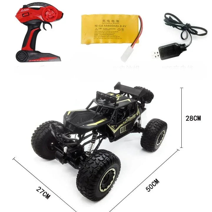 Brinquedo de Veículo de Controlo Remoto Todo-o-Terreno HD609 1:8 de Liga Sobredimensionada para Escalada