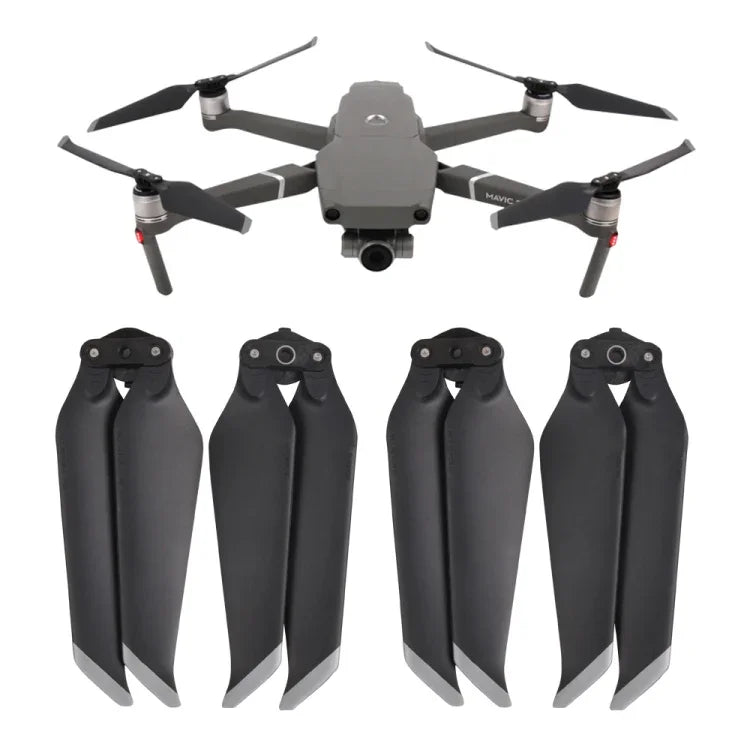2 Pares de Hélices de Liberação Rápida de Baixo Ruído 8743F para DJI Mavic 2 Pro / Zoom, Para DJI Mavic 2  2 Pares Dourados, Para DJI Mavic 2  2 Pares Prateados